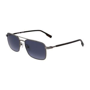 Lacoste Sunglasses Aviator Full Rim, Gunmetal Frame and Blue Gradient Lens
